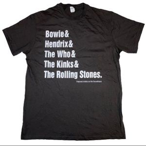 The Who Jimi Hendrix The Kinks Bowie Band Shirt